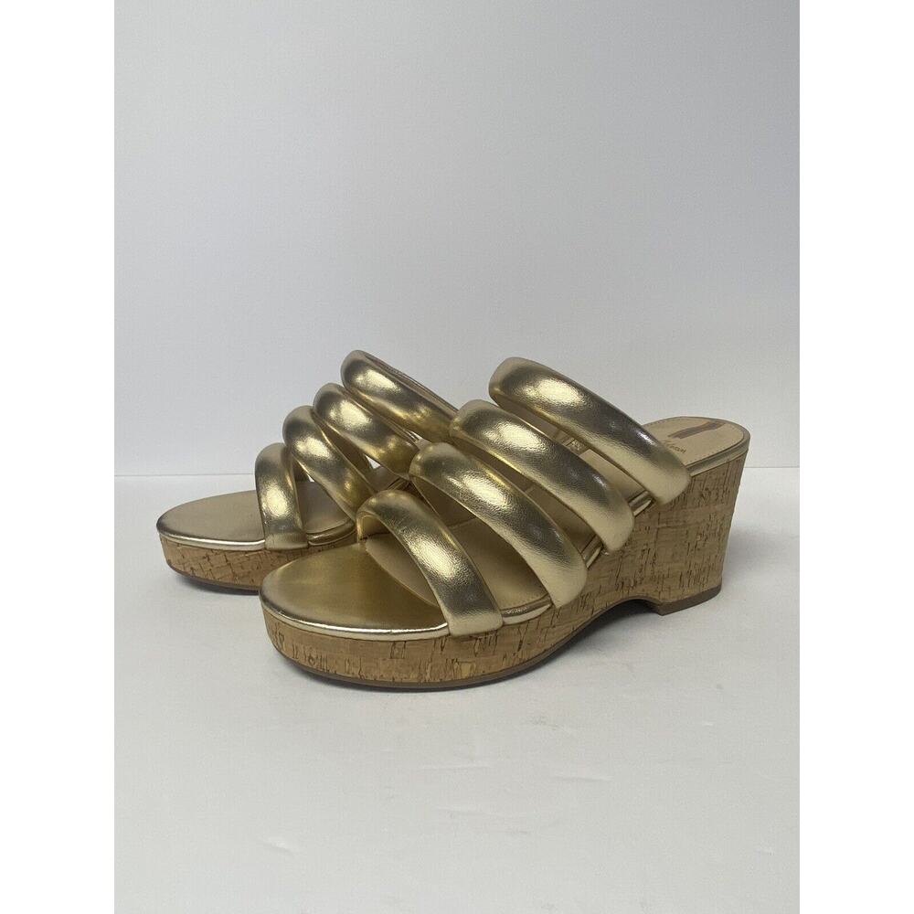 Women's Sam Edelman Yuki Wedge Sandals in Gold Size 8